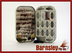 fly box and 100 assorted flies