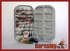 fly box and 100 assorted flies